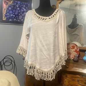 NYGARD summer bohemian crochet detail top
